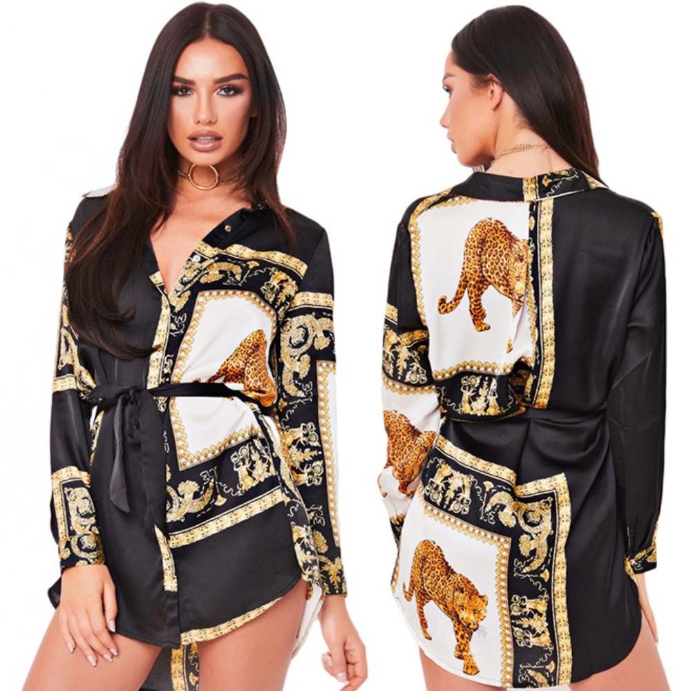 Cardigan Split Long Blouse Women